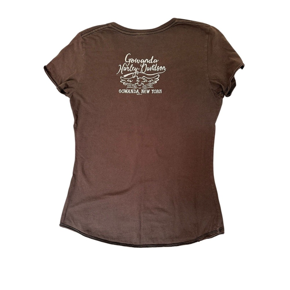 Harley Davidson Motorcycles Gowanda New York Women's Shirt Size Medium - Picture 2 of 5